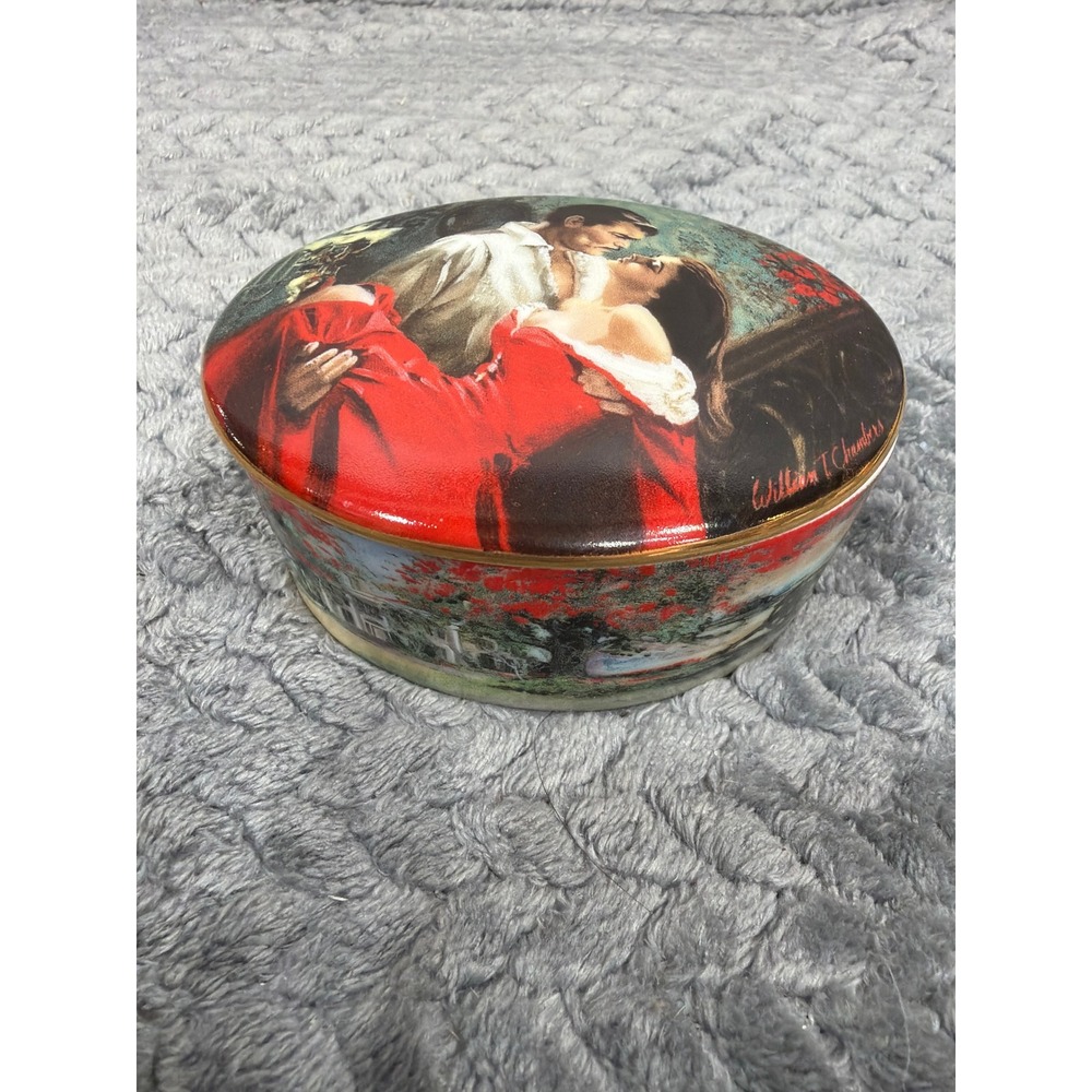 W.S. George Gone With The Wind Scarlett and Rhett Music Box Tara's Theme 1992